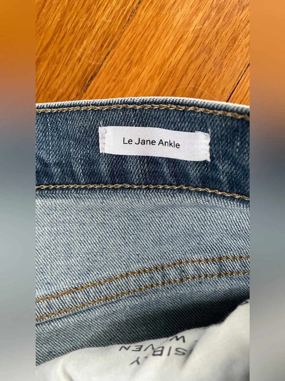FRAME // Le Jane Ankle  straight leg jeans - Deepwater wash size 28 - Picture 12 of 13